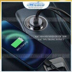 Tẩu sạc ô tô Baseus 120W