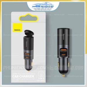 Tẩu sạc ô tô đa năng Baseus 12W tích hợp 2 cổng sạc nhanh