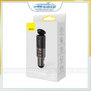 Tẩu sạc ô tô đa năng Baseus 12W tích hợp 2 cổng sạc nhanh